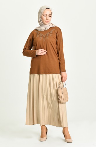 Tobacco Brown Blouse 0346-02