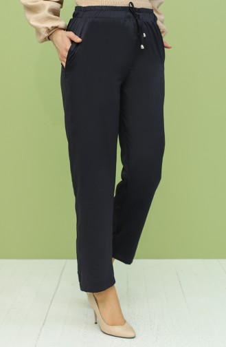 Elastic Skinny Trousers 0185a-01 Navy Blue 0185A-01