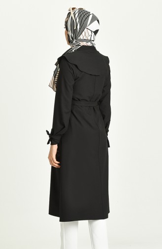 Schwarz Hijab Kleider 2034-01