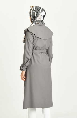 Grau Hijab Kleider 2034-04