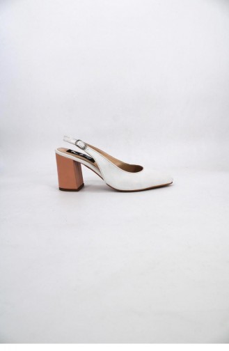 White High-Heel Shoes 00712.BEYAZMAVI