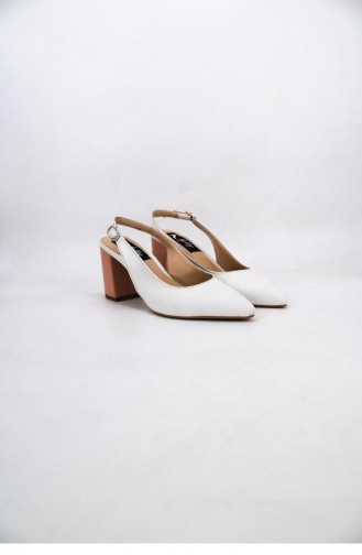 White High-Heel Shoes 00712.BEYAZMAVI