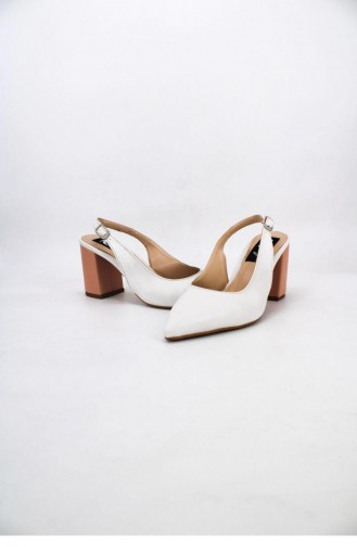 White High-Heel Shoes 00712.BEYAZMAVI