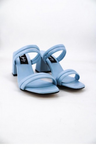 Blue Summer Slippers 00703.MAVI
