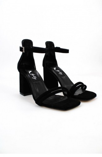 Chaussures a Talons Noir 00704.SIYAHSUET