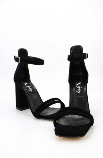 Chaussures a Talons Noir 00704.SIYAHSUET