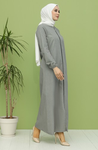 Gray Abaya 3060-01