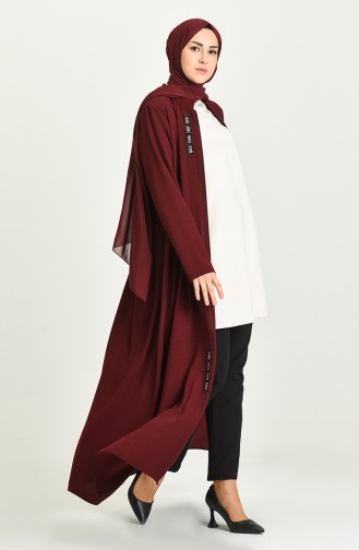 Claret red Abaya 0106B-05