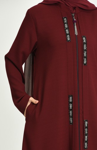 Claret red Abaya 0106B-05