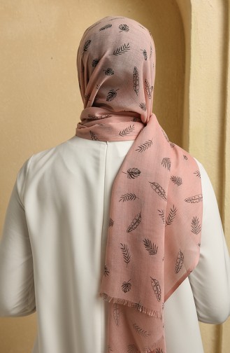 Tüy Desen Şal 3023-01 Pudra