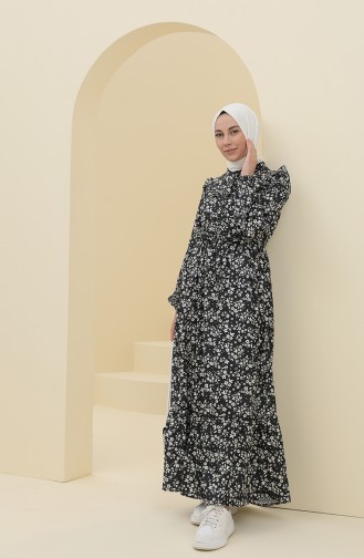 Schwarz Hijab Kleider 21Y8352-02