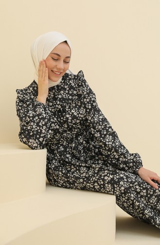 Schwarz Hijab Kleider 21Y8352-02