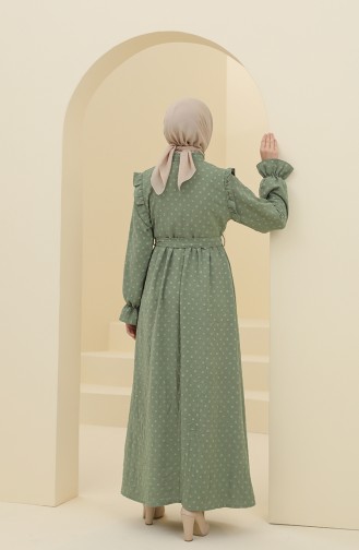 Green Almond Hijab Dress 21Y8372-03