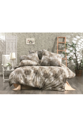 Soft Touch Nevresim Takımı Çift Kişilik 280034-01 Kahverengi