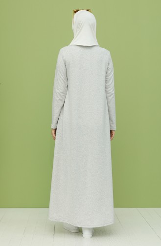 Grau Hijab Kleider 3279-01