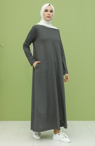Smoke-Colored Hijab Dress 3279-04