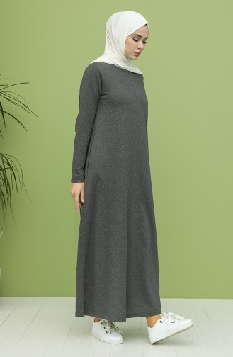 Smoke-Colored Hijab Dress 3279-04