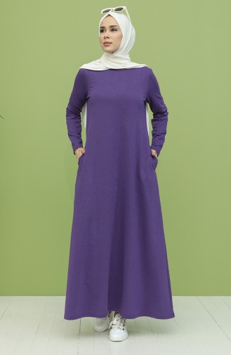 Lila Hijab Kleider 3279-05