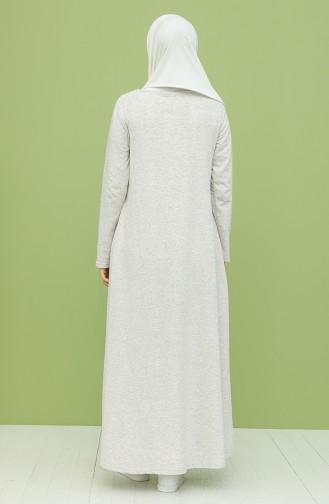 Beige Hijab Dress 3279-06