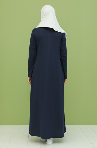 Robe Hijab Bleu marine clair 3279-07