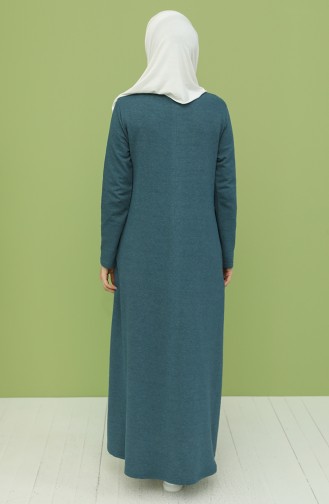 Robe Hijab Pétrole 3279-08