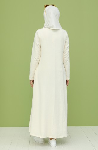 Ecru Hijab Dress 3279-09