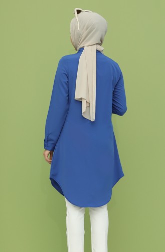 Krep Tunik 6511-06 Açık Lacivert