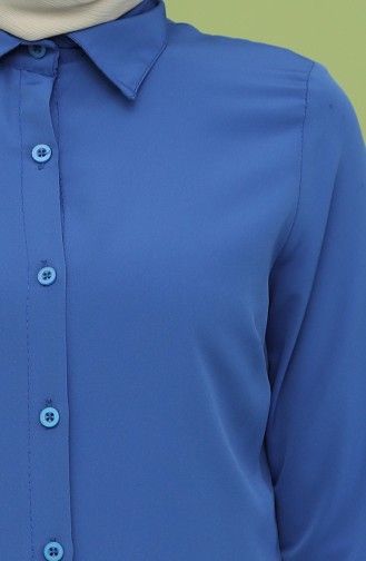 Krep Tunik 6511-06 Açık Lacivert
