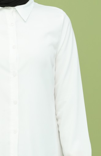Krep Tunik 6511-13 Beyaz