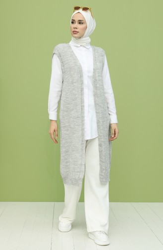 Grau Strickjacke 0621-02