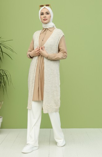 Beige Strickjacke 0621-06