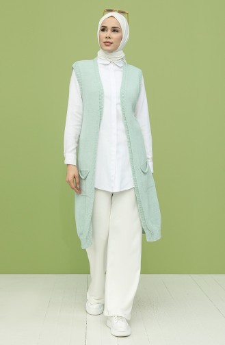 Mint green Gilet 0622-06