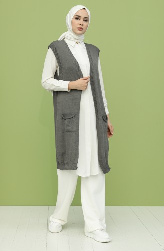 Dark gray Gilet 0622-14