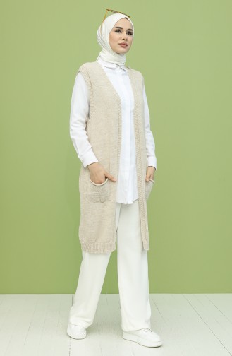 Beige Gilet 0622-07