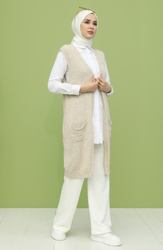 Beige Strickjacke 0622-07