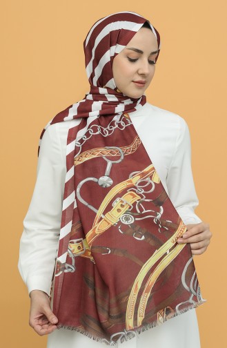 Claret Red Shawl 3028KE-04-01