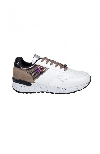 Hilsa Spor Ayakkabı NSA1005-5 Beyaz Bronz