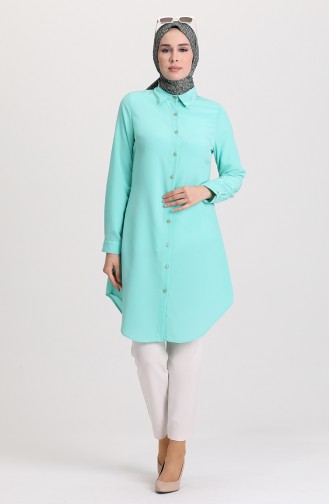 Krep Tunik 6509-05 Mint Yeşili