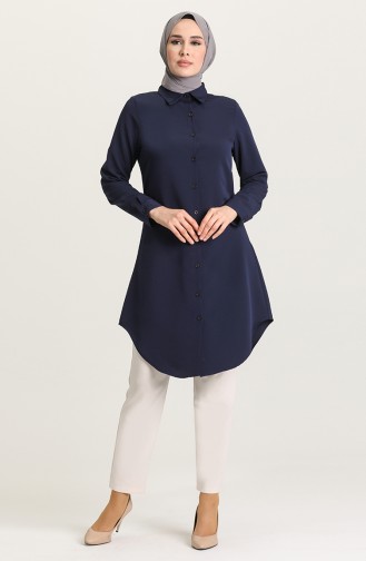 Krep Tunik 6511-01 Lacivert