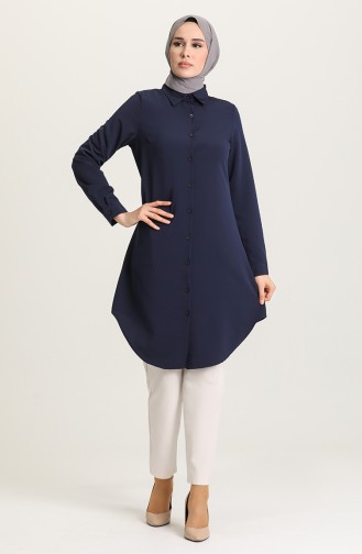 Krep Tunik 6511-01 Lacivert