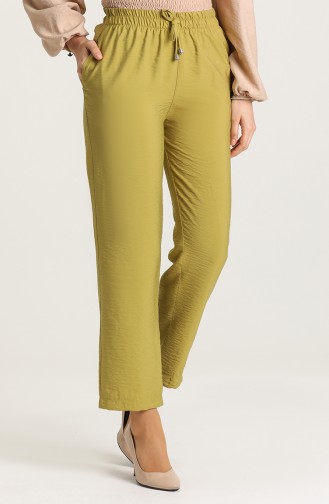 Aerobin Fabric Trousers with Pockets 0151-06 Pistachio Green 0151-06