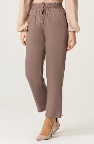 Aerobin Fabric Trousers with Pockets 0151-15 Brown 0151-15