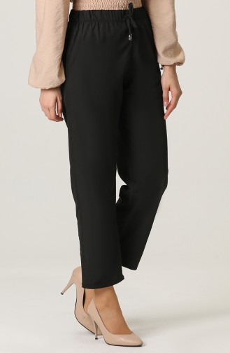 Aerobin Fabric Trousers with Pockets 0151-01 Black 0151-01