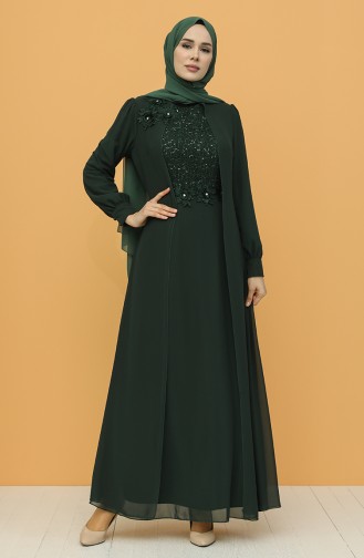 Grün Hijab-Abendkleider 52788-05