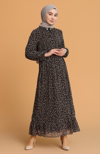 Black Hijab Dress 4349-01