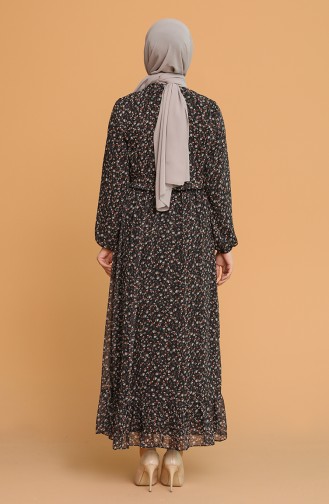 Black Hijab Dress 4349-01