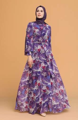 Purple İslamitische Jurk 4862A-04