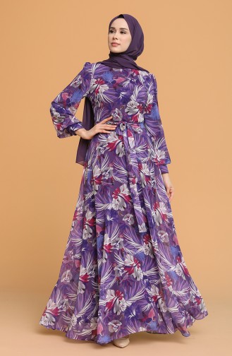 Robe Hijab Pourpre 4862A-04