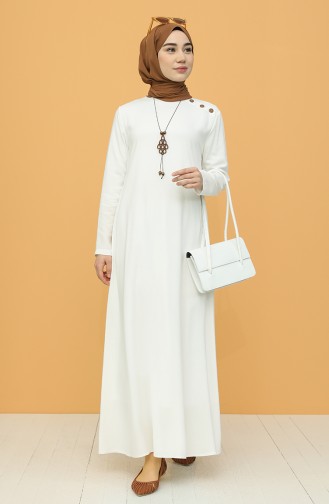 Naturfarbe Hijab Kleider 7002-06