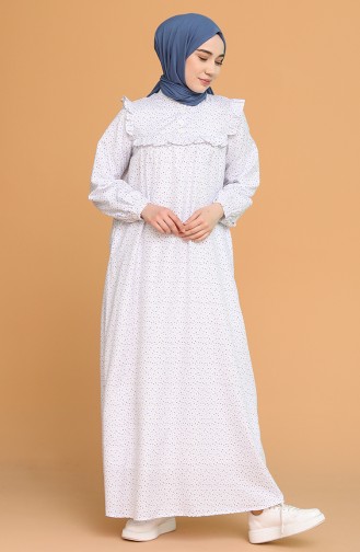 Light Blue Hijab Dress 21Y8335-09